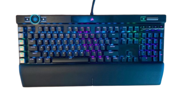 Corsair K100 RGB Mechanical Keyboard (OPX Optical-Mechanical, iCUE, Full-Size)